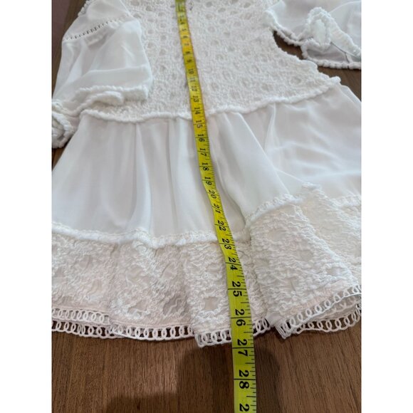 Women's Venus White Tiered Dress,  size 8 - Picture 13 of 16